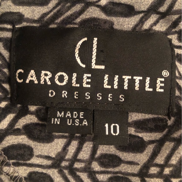 Carole Little Sheer Midi Dress Women’s 10 Black and White - Picture 3 of 6